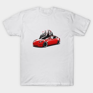 Red Model 3 T-Shirt